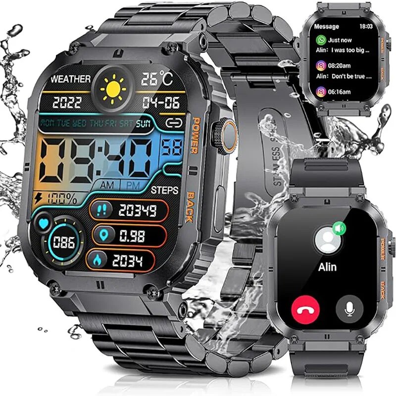 Health Wellness Bracelet - LIGE jam tangan cerdas pria, jam