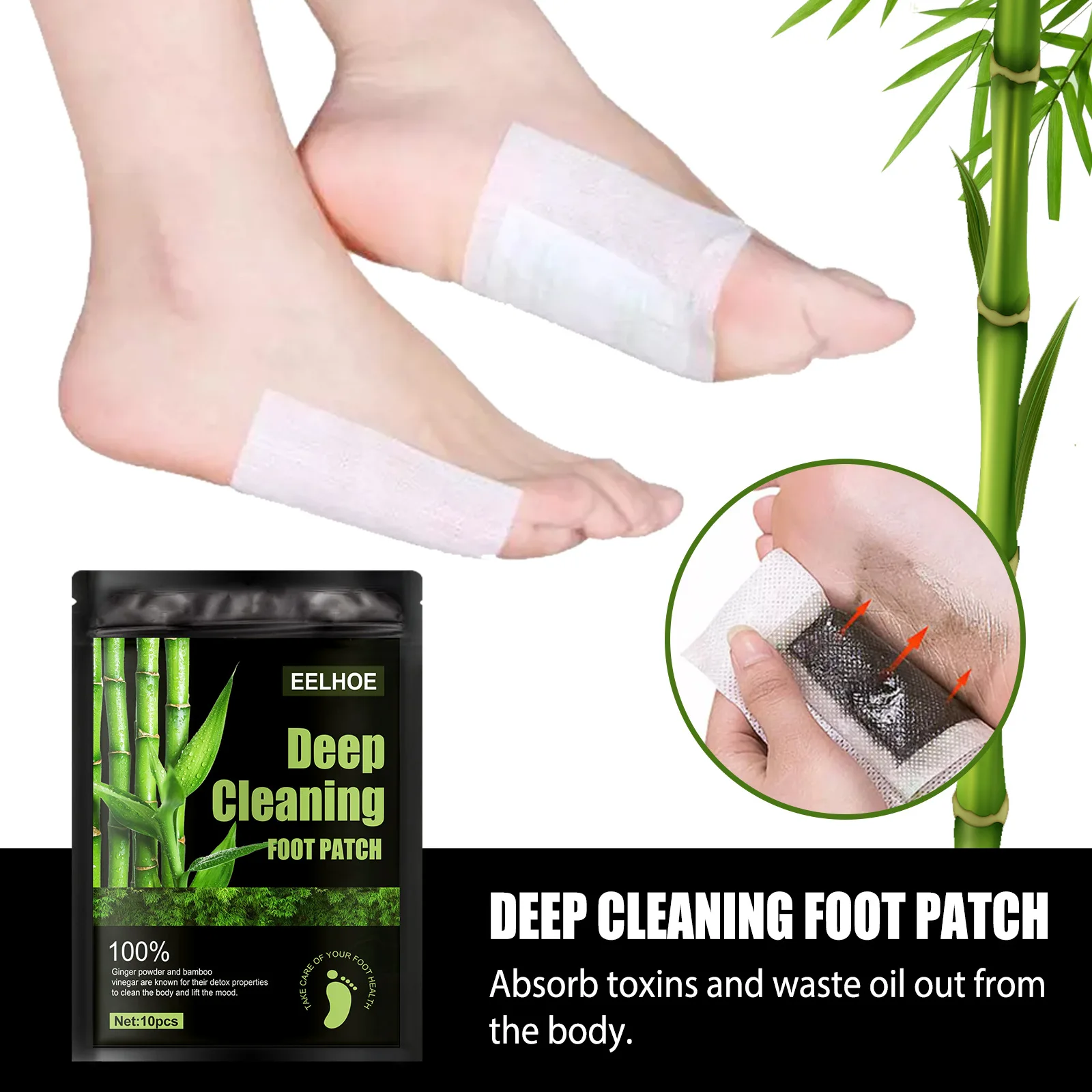 EELHOE alami Wormwood bambu da - Detox Foot Patch ulasan dan harga