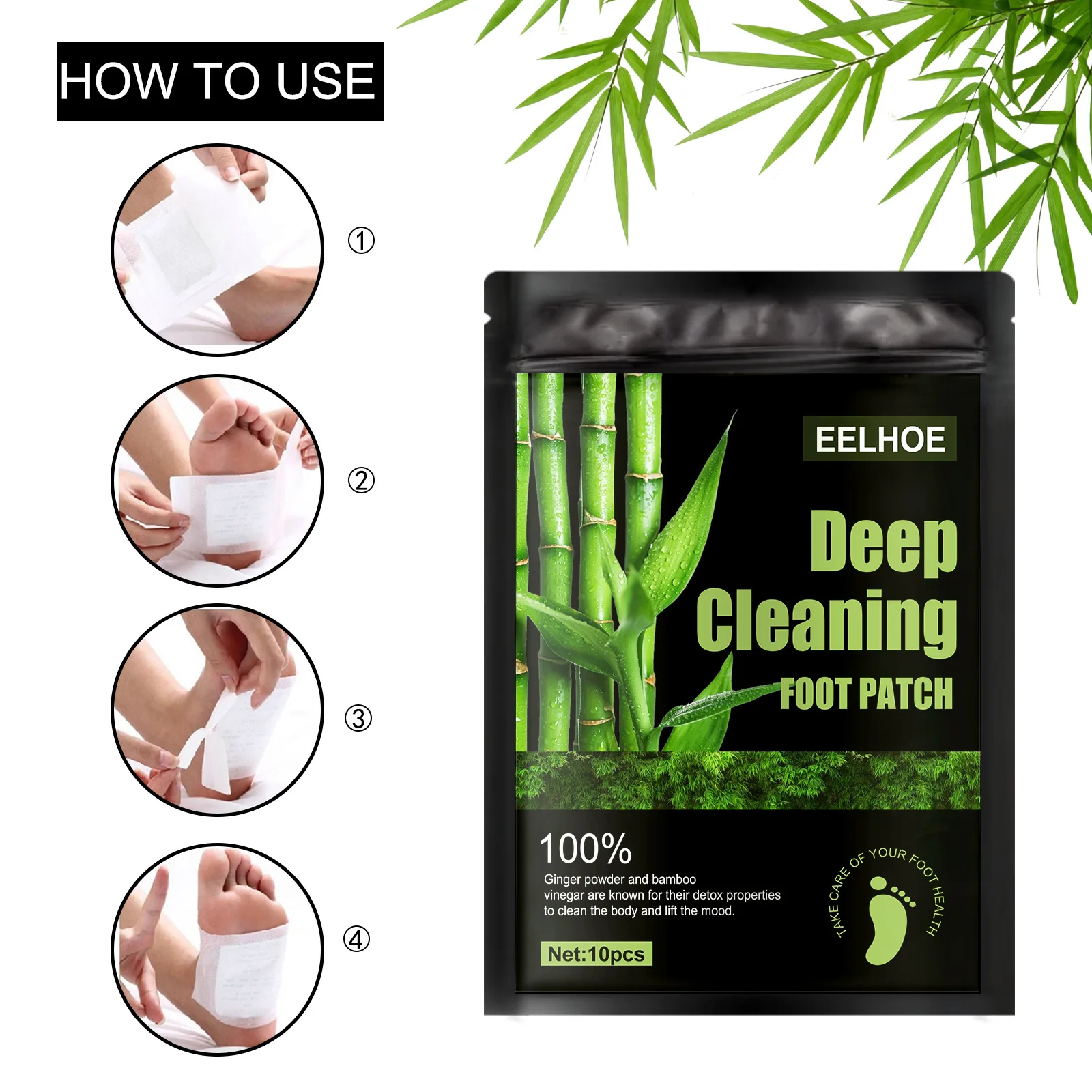 EELHOE alami Wormwood bambu da - Detox Foot Patch ulasan dan harga